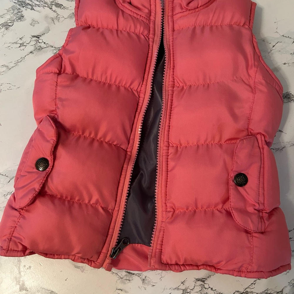 Circo Coral and Gray Puffer Vest